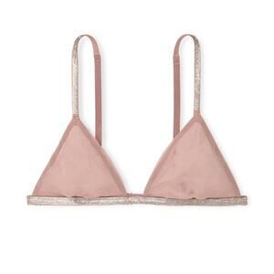 Victoria's Secret Very Sexy Almond Beige Sheer Shine Triangle Bralette NWT